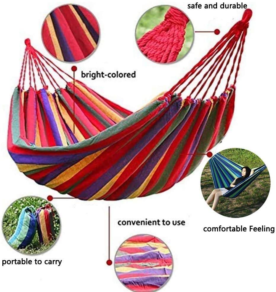 Strong Hammock with wooden support for one person *** Canvass