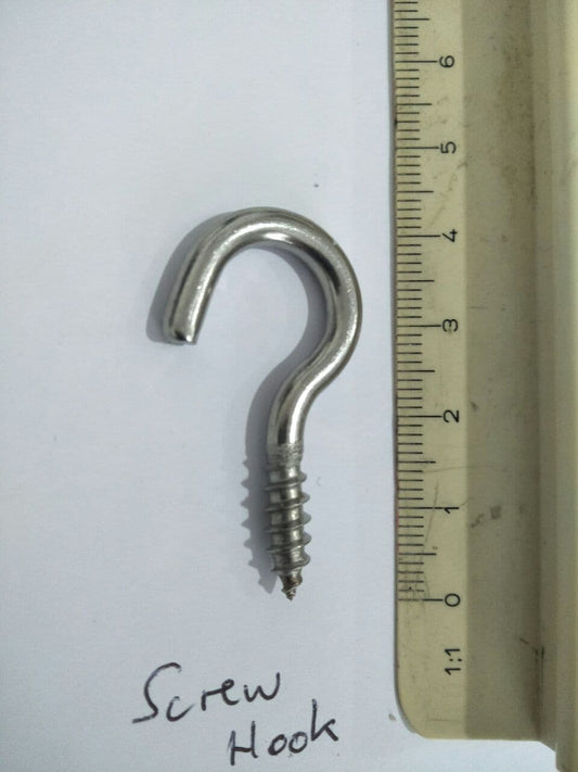 Screw Hook 4.0 x 40 mm Stainless Steel (SS304)