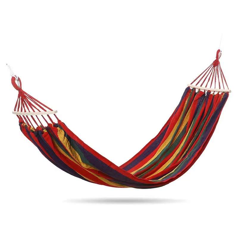 Strong Hammock with wooden support for one person *** Canvass